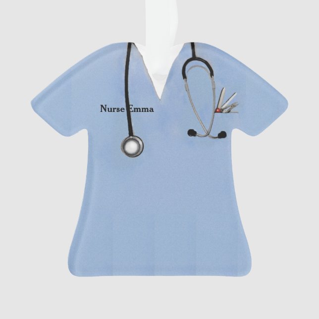 Nurse Scrubs Ornament (Front)
