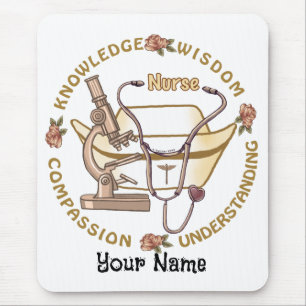 Nurse Sepia Collage Mouse Mat