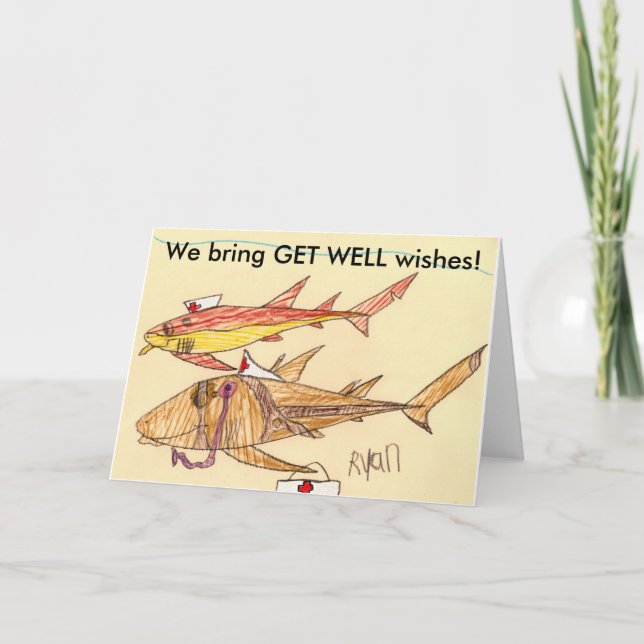 Nurse Shark Get Well Card (Front)
