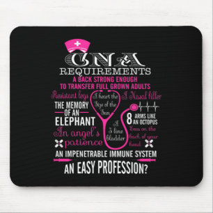 Nurse Shirt Nurse Breast Cancer Awareness Mouse Mat