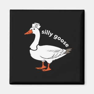 Nurse Silly Goose Cute Easter Bunny Easter Day Magnet
