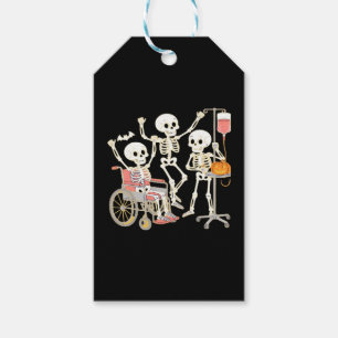 Nurse Skeleton Funny Halloween Healthcare Essentia Gift Tags