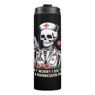 Nurse Skeleton Joke Humor Halloween Essential T-Sh Thermal Tumbler