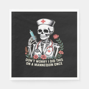 Nurse Skeleton Joke Humour Halloween Essential T-S Napkin