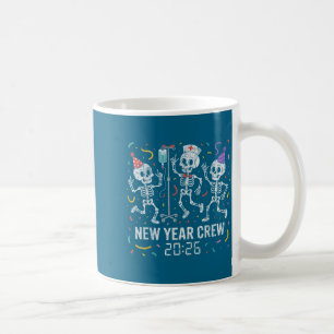 Nurse Skeleton New Year Crew 2026 Funny Er Icu Par Coffee Mug