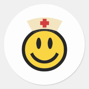 Nurse Smile Classic Round Sticker