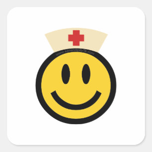 Nurse Smile Square Sticker