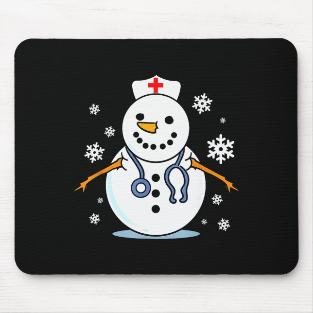 Nurse Snowman Nurse Christmas  Mouse Mat (Front)