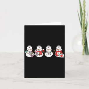 Nurse Snowman Squad Nursing Rn Registered Funny Ch Card