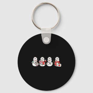 Nurse Snowman Squad Nursing Rn Registered Funny Ch Key Ring