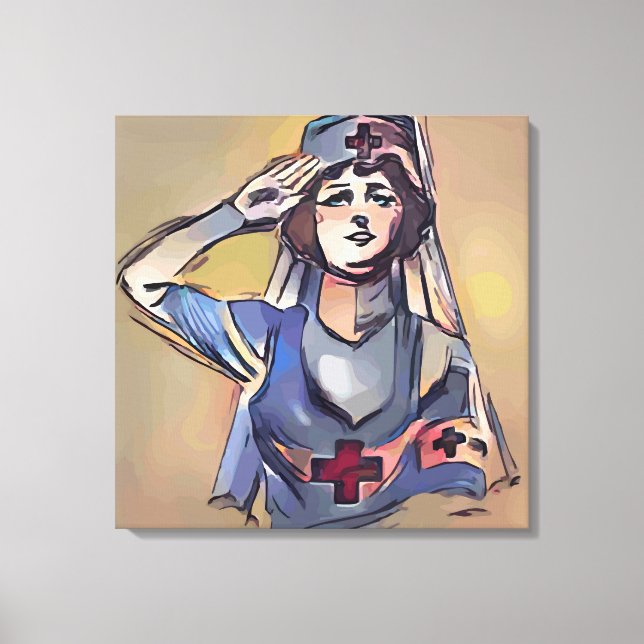 Nurse soldier canvas print (Front)