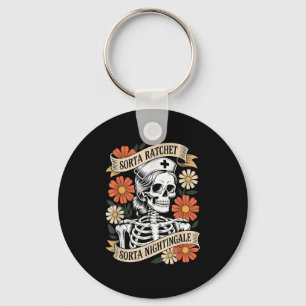 Nurse Sorta Ratchet Sorta Nightingale Skeleton Hal Key Ring