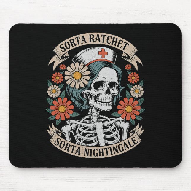 Nurse Sorta Ratchet Sorta Nightingale Skeleton Hal Mouse Mat (Front)