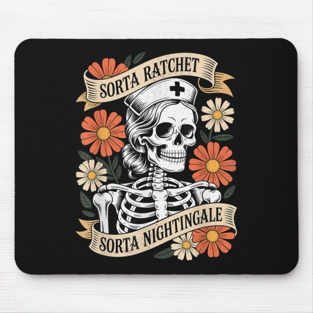 Nurse Sorta Ratchet Sorta Nightingale Skeleton Hal Mouse Mat (Front)