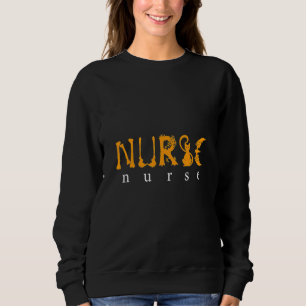 Nurse Spooky Trick Or Treat Horror Halloween Costu Sweatshirt