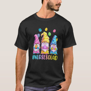 Nurse Squad Cute Three Gnomes Holding Eggs Easter T-Shirt