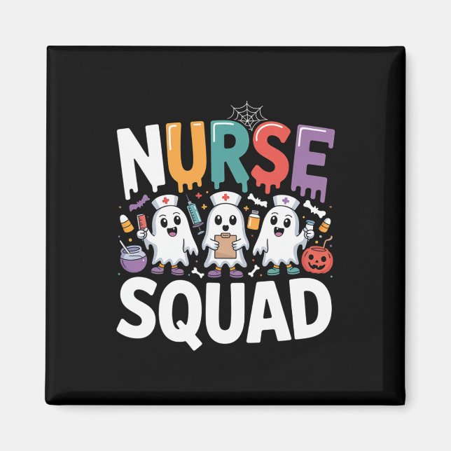 Nurse Squad Ghost Halloween  Magnet (Front)