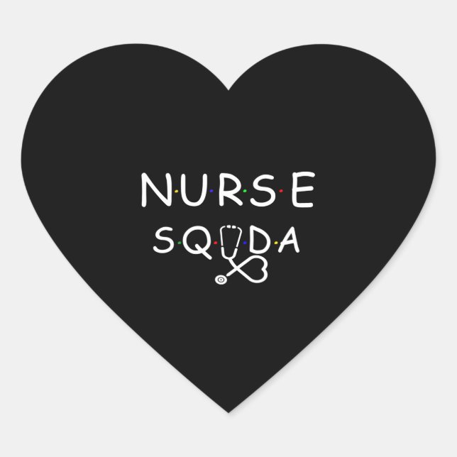 Nurse Squad Heart Sticker (Front)