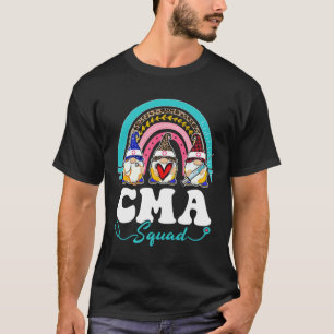 Nurse Squad Leopard Rainbow Gnome CMA T-Shirt