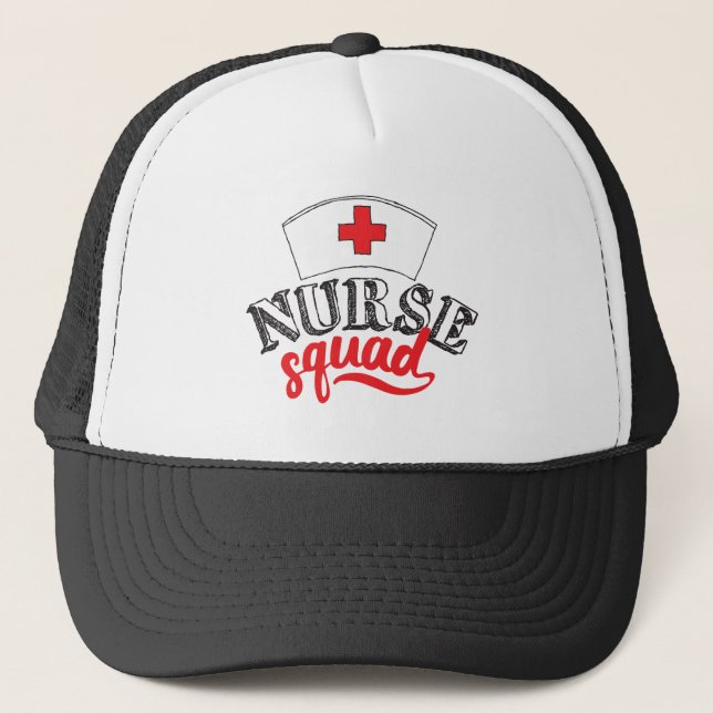 Nurse Squad Nurse Friends Nurse Best Friends Nurse Trucker Hat (Front)