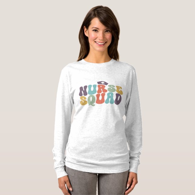 Nurse Squad Retro Boho  T-Shirt (Front Full)