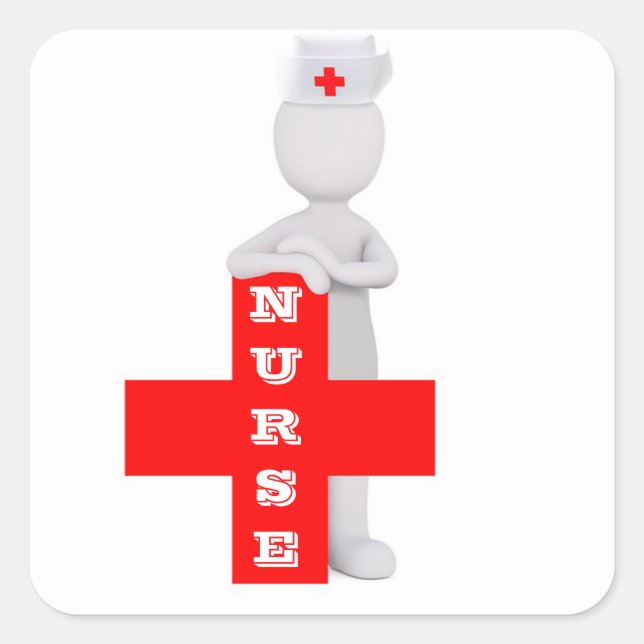 Nurse Square Sticker (Front)