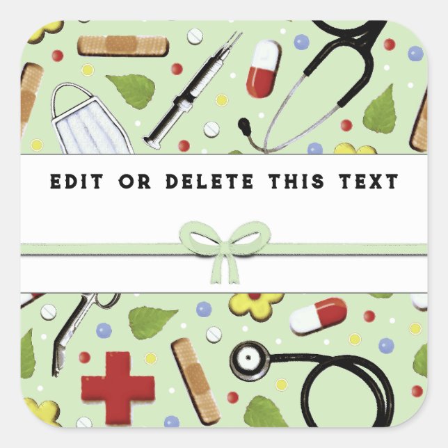 Nurse Square Sticker (Front)