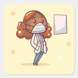 Nurse Square Sticker