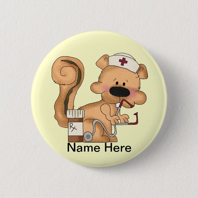 Nurse squirrel Button (Front)
