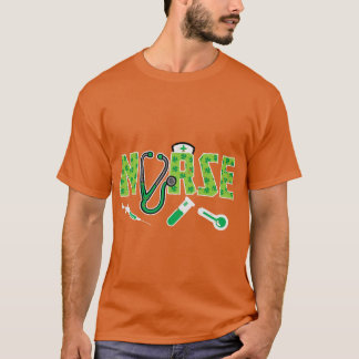 Nurse St Patricks Day Saint Paddys Scrub RN ICU ER T-Shirt