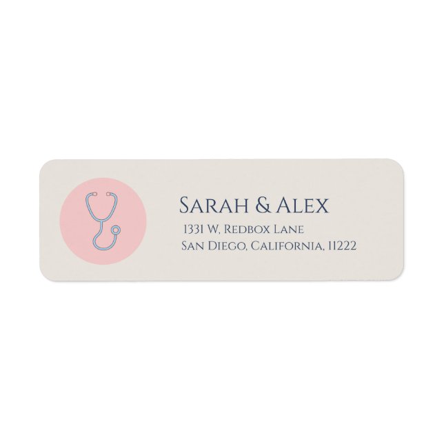 Nurse Stethoscope Address Label (Front)