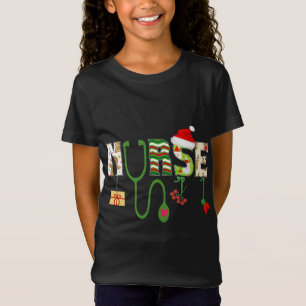 Nurse Stethoscope Christmas Nursing Medical Health T-Shirt