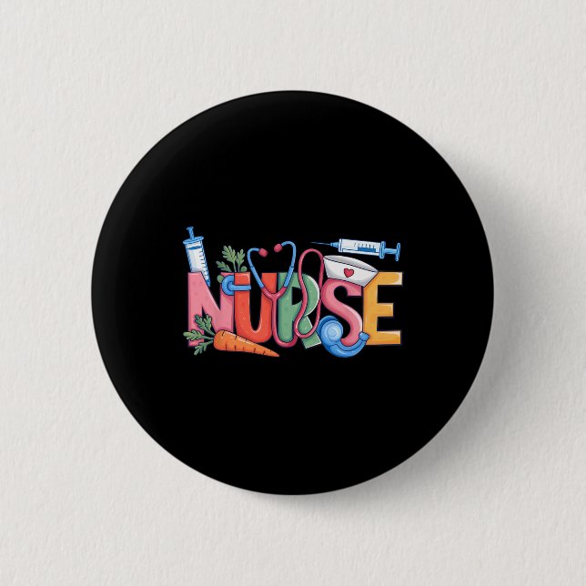 Nurse Stethoscope Cute Coquette Bow Stethoscope Nu 6 Cm Round Badge (Front)