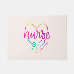 Nurse Stethoscope Doormat