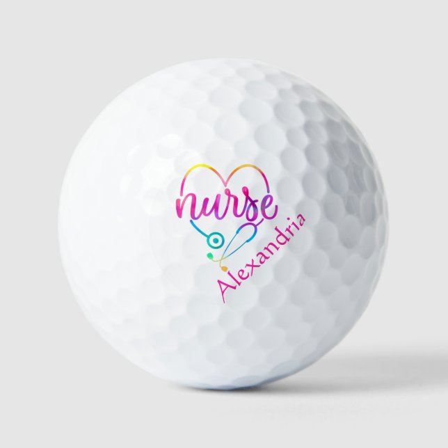 Nurse Stethoscope Golf Balls (Front)