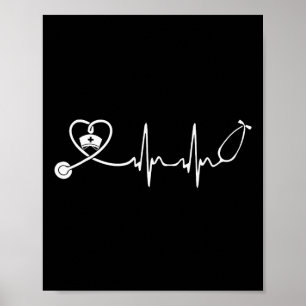 Nurse Stethoscope Heartbeat Nurse Week 2025 Poster