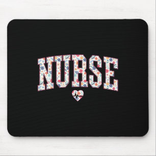 Nurse Stethoscope Heartbeat Rn Lpn Np Cna Er Nurse Mouse Mat
