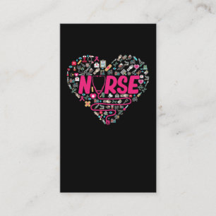 Nurse Stethoscope Medical Elements Heart Business Card