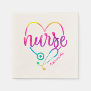 Nurse Stethoscope Napkin