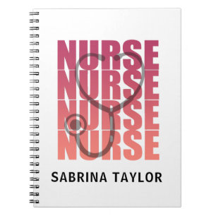 Nurse Stethoscope RN Notebook
