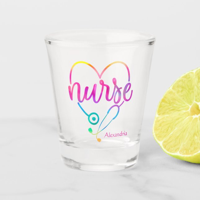 Nurse Stethoscope Shot Glass (Front)