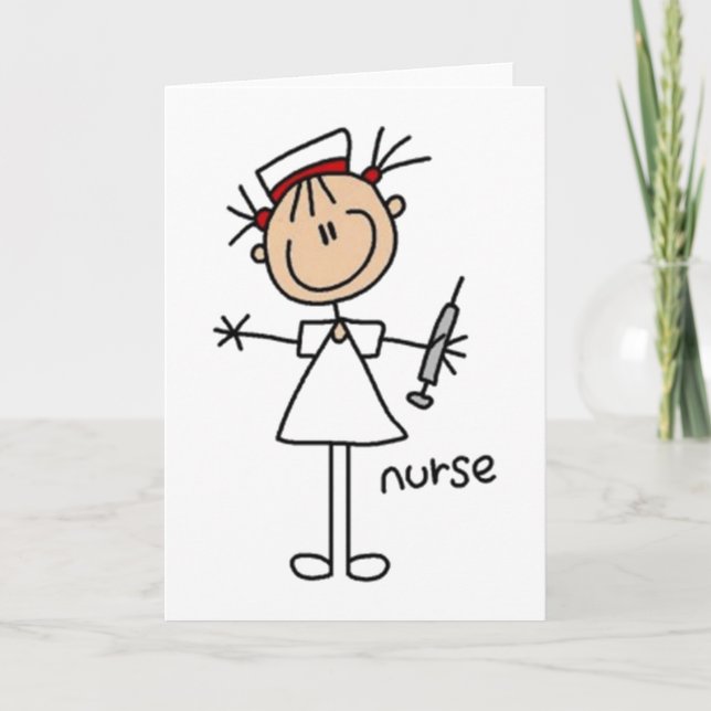 Nurse Stick Figure Card (Front)
