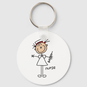 Nurse Stick Figure Key Ring