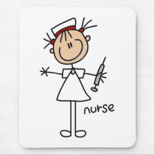 Nurse Stick Figure Mouse Mat