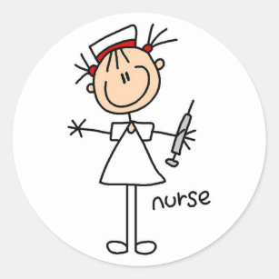 Nurse Stick Figure Sticker