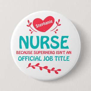Nurse Superhero Standard, 2¼ Inch Round Button