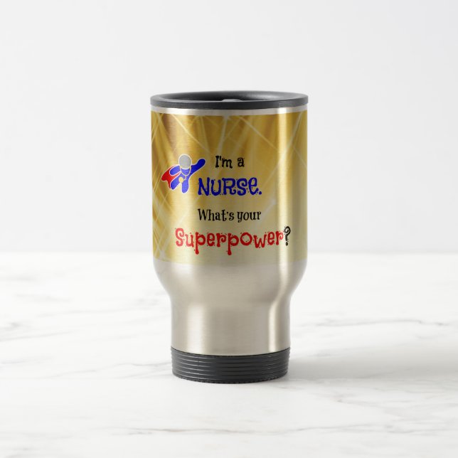 Nurse Superhero Travel Mug (Center)
