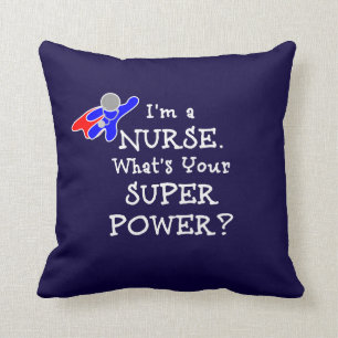 Nurse Superhero (white text) Cushion