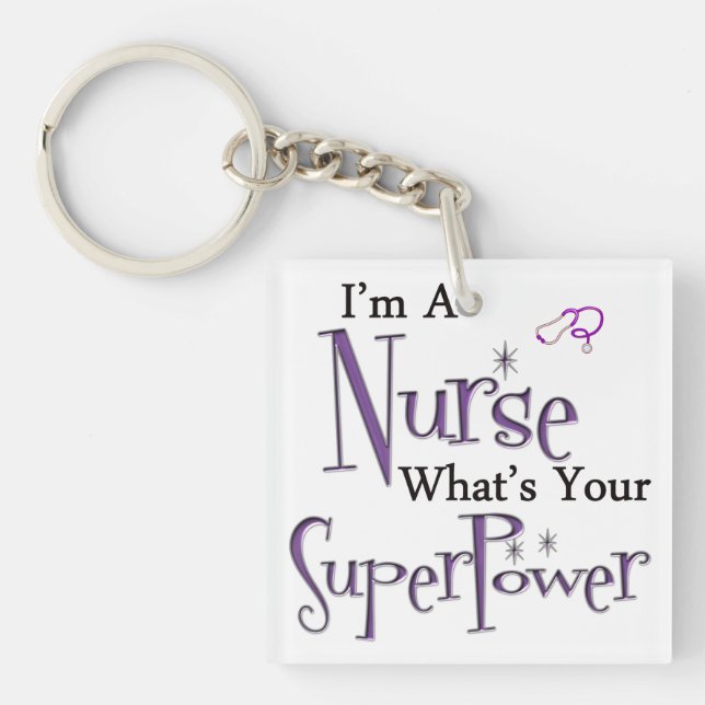 Nurse Superpower Key Ring (Front)