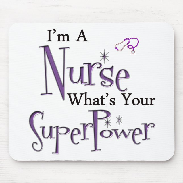 Nurse Superpower Mouse Mat (Front)